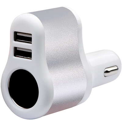

Ferguson (cabos) F068010 Car Charger Dual usb Car Charger One Pushing Two Cigarettes One Mop Triple 2A Charging Head Cigarette Lighter Car Charger with Cigarette
