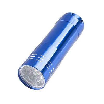 

NEW 9 LED Mini Ultra Bright Torch Flashlights Torch Blue Aluminium