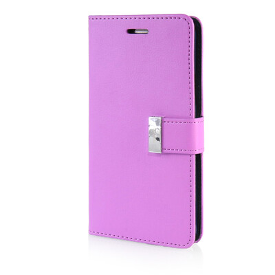

MOONCASE Leather Side Flip Wallet Card Slot Pouch Stand Shell Back ЧЕХОЛ ДЛЯ Samsung Galaxy Note 4 N9100 Purple