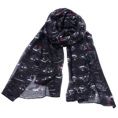 

JeouLy Vintage bike Print Women's Infinity Scarf Bicycle Loop Scarf Accessories, Бесплатная доставка