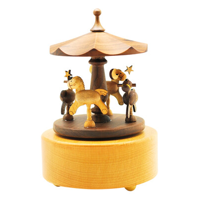

rhyme rose RHYMES creative gift toys octave box maple walnut handmade wood rotating Ferris wheel music box sky city