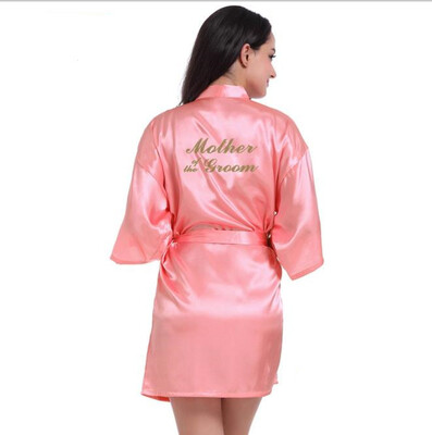 

Mother of the Groom Robe Wedding Silk Satin Dressing Gown Sleepwear Bathrobe New