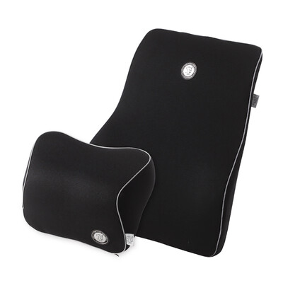

JiGi GiGi car headrest lumbar G-11071110 space memory cotton lumbar cushion neck pillow two sets of black