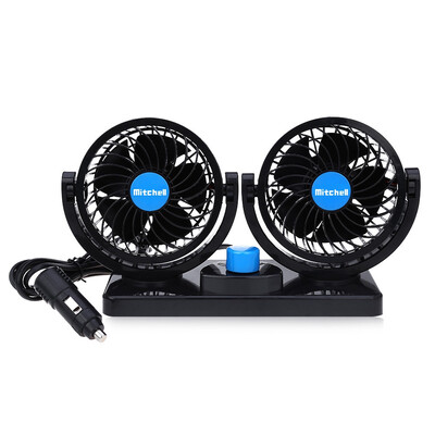 

Mitchell 2 Gears 360 градусов Вращающийся мини-низкий шум Регулируемый автомобильный кондиционер Вентилятор охлаждения