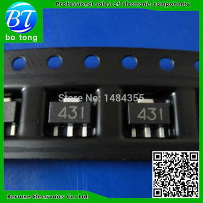 

Free Shipping 100pcs/lot TL431IPK TL431I TL431 TI SOT-89 IC