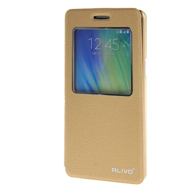 

MOONCASE Samsung Galaxy A5 чехол Slim Window View Design Flip Leather Bracket Back чехол Cover Gold