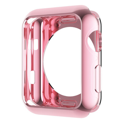 

BIAZE Apple Watch iwatch Plating Cover Frame All-inclusive Anti-fall Soft Shell for apple watch32 Universal 42mm-JK346 Rose Gold