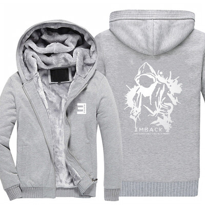 

2018 New USA SIZE Men Winter Autumn Hoodies MBACK BLIN BHADY pattern Fleece Coat Baseball Uniform Sportswear Jacket wool
