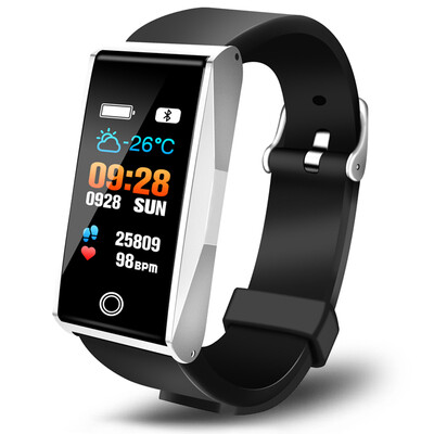 

GASON smart bracelet MATE1 heart rate test science sleep pedometer exercise bracelet men&women IP67 waterproof WeChat content display call reminder silver