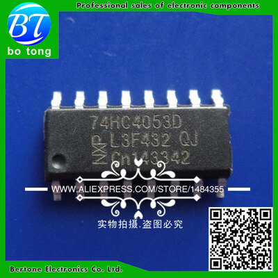 

Free shipping 50pcs SMD logic ics 74HC4053 74HC4053D CD74HC4053D