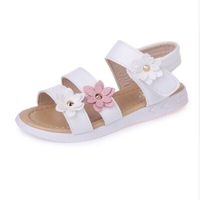 

Children Shoes Girls Sandals Princess Flat Shoes 2018 Summer New Fashion Flowers Kids Sandals Baby Shoes Roman Shoes