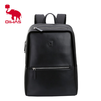 

OIWAS Модные Прочные Мужские Женские Кожаные Рюкзаки Повседневная Сумка для Сумки для Сумки для Сумки на 14 дюймов