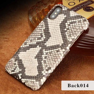 

Genuine Leather Phone Case For iPhone X Case Natural Python Skin For iPhone 6 7 8 Plus Back Cover