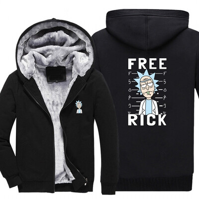

2018 New USA SIZE Men Winter Autumn Hoodies FREE RICK PEACE AMONG WORLDS Green tongue pattern Fleece Coat Baseball Uniform Sport