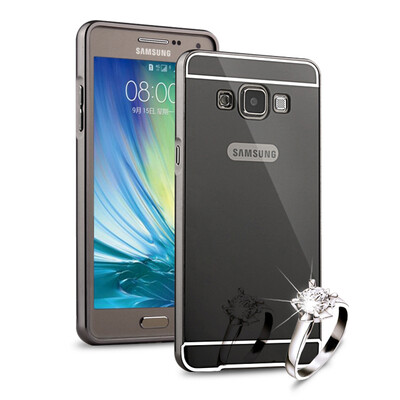 

MOONCASE Metal Frame Edge Mirror Back 2 in 1 Thin Case Cover for Samsung Galaxy A7