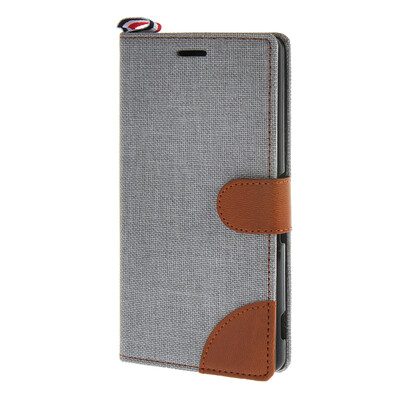 

MOONCASE Xperia M4 , Leather Wallet Flip Card Holder Pouch Stand Back ЧЕХОЛ ДЛЯ Sony Xperia M4 Grey