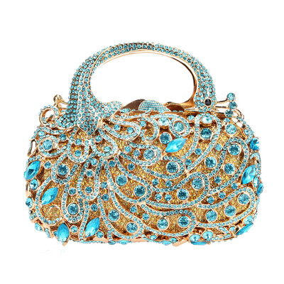 

Fawziya Peacock Handle Clutch Purses For Women Evening Bags And Clutches