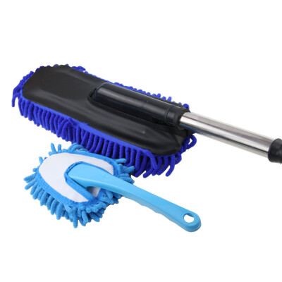 

Good weather car retractable chenille wax tow rut dust mites wax brush feather duster blue car supplies