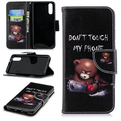 

BEFOSPEY Painting PU LeatherSoft TPU Card Slot Stand Wallet Case For Huawei P2058