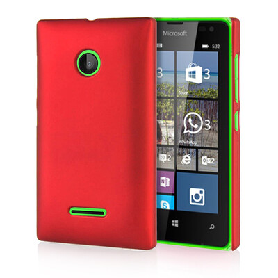 

MOONCASE Hard Rubberized Rubber Coating Devise Back ЧЕХОЛ ДЛЯ Nokia Lumia 532 Red