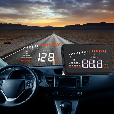 

X5 3 inch Car Head Up Display OBD2 II Speed Alarm System Fuel Consumption