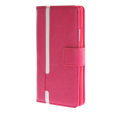 

MOONCASE Senior Leather Flip Wallet Card Slot Bracket Back чехол для Cover Huawei Ascend P8 ярко розовый