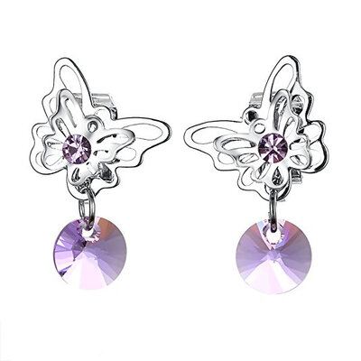 

Yoursfs Clip-on Earrings For Women CZ Wedding Earrings Golden/Silvery Color Jewelry Valentine Gifts