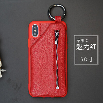 

Чехол из натуральной кожи для iPhone X Case Litchi Texture для iPhone 6 7 8 Plus Back Сумка с капюшоном