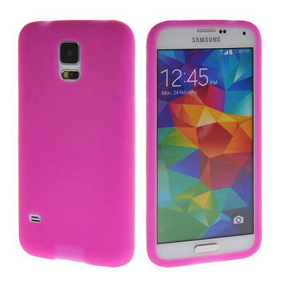 

MOONCASE Мягкие гибкие гель ТПУ Оболочка задняя крышка чехол для Samsung Galaxy I9600 S5 ярко-розовый