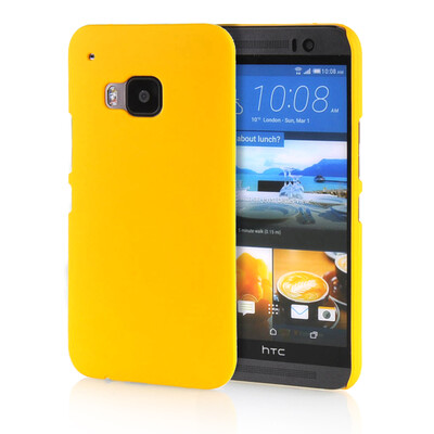 

MOONCASE Hard Rubberized Rubber Coating Devise Back Case Cover for HTC One M9 Yellow
