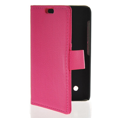 

MOONCASE Slim Leather Side Flip Wallet Card Slot Pouch Stand Back чехол для Nokia Lumia 530 Hot pink