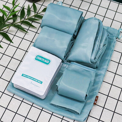 

Yuan Yuan travel storage suit luggage suitcase storage sorting bag 7 piece set to send 5 pieces of steam eye mask