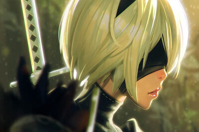 

2b nier automata wallpaper living room home art decor fabric posters prints