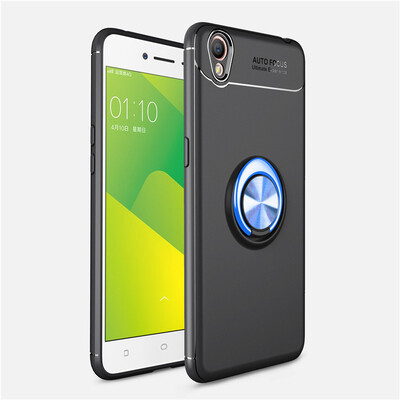 

OPPO A37 Luxury Metal Ring Magnetic Bracket Shockproof Cooling TPU Phone Case