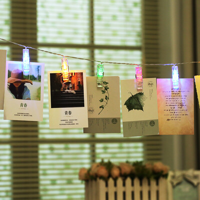 

3Meters with 20 Lights Photo Holder Clips String Light Party Decor Battery Powered