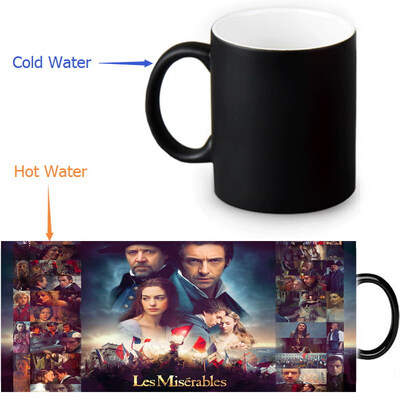 

Les Miserables 350ml/12oz Heat Reveal Mug Color Change Coffee Cup Sensitive Morphing Mugs Magic Mug Milk Tea Cups