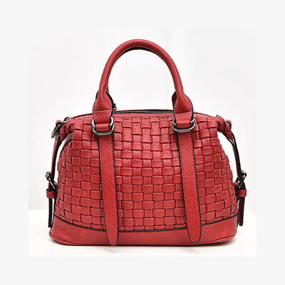 

Fashion woven handbag Boston Bag 2016 new casual women shoulder bag large female tote bag leather handbags
