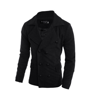 

Zogaa New Men's Wind Coat Fashion Slim Double-breasted