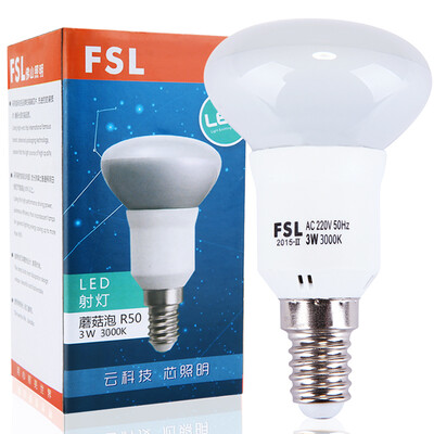 

Jingdong supermarket Foshan lighting FSL LED Yuba bulb lighting mushroom bubble E14 small mouth 3W reflective light bulb white