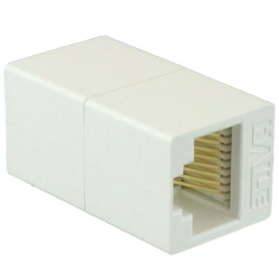 

Haile HT-302E-W high-end gold-plated version of the RJ45 ultra-five cable connector network dual-pass high-quality network through the head network cable docking device white