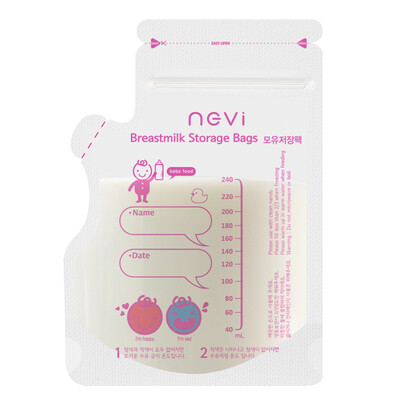 

New shell spout milk storage bag breast milk storage bag 240ML 60 piece 9099
