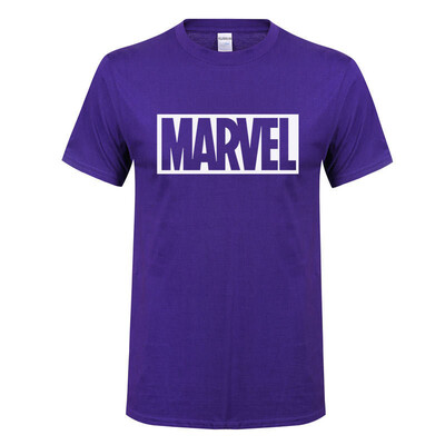 

2018 new summer mens cotton MARVEL short-sleeved t-shirt mens trend casual loose sports mens clothing