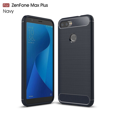 

Углеродного волокна матовый Силиконовый чехол на asus zenfone max plus ZB570TL чехла случае прочная Броня чехлы бампер
