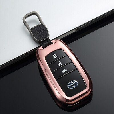 

Di Galen Toyota Key Shell New Highlander Crown Overbearing Prado Corolla Raleigh Car Key Bag Men&women Refit Metal Rose Gold Leather Keychain