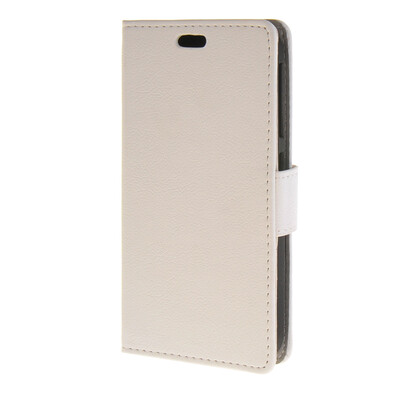 

MOONCASE Simple Leather Flip Wallet Case Card Slot Stand Back Cover for HTC Desire 320 White