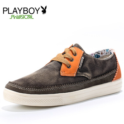 

PLAYBOY brandAutumn New in 2015LeisureLow top Canvas Mens shoes