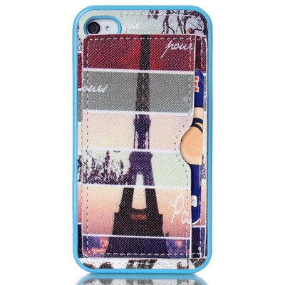 

мити живописи мультфильм мягкой кожаный чехол для iPhone 4s Apple iPhone 4, в случае phone4s телефон Shell пробку в карты