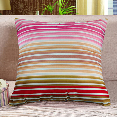 

Shengwei bedding home textiles simple fashion stripes cushions office pillow sofa cushions car cushions 45 45cm pink green