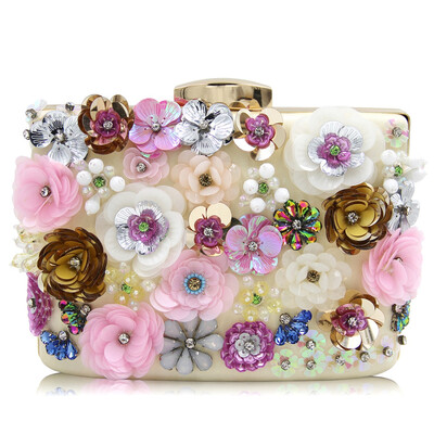 

Milisente 2018 New Arrive Women Wedding Clutches Female Bags Flower Party Bag Ladies Meeting Day Clutch Purses Good Quality