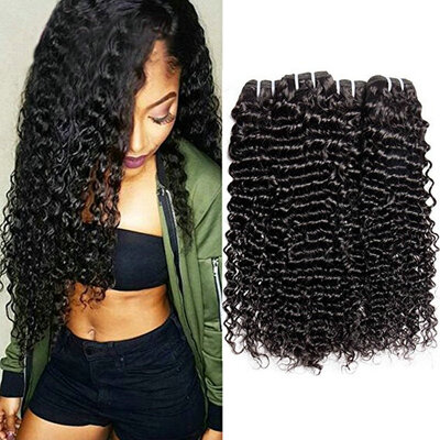 

CLAROLAIR Hair 4 Bundles Unprocessed Virgin Brazilian Hair Brazilian Curly Virgin Hair Deep Curly Human Hair Bundles No Shedding
